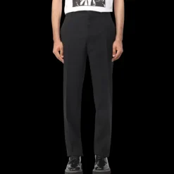 ALEXANDER MCQUEEN Pantalon droit cigarette laine noire