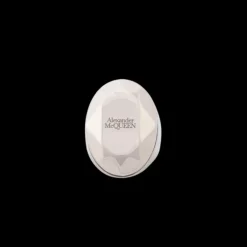 Bague ALEXANDER MCQUEEN The Faceted Stone Argent Vieilli