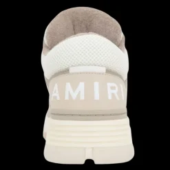Basket Sneaker AMIRI MA-1 cuir beige blanc logo imprimé