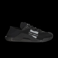 Baskets à enfiler DOLCE & GABBANA NS1 noir mesh argent