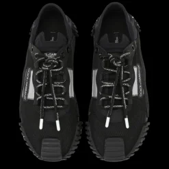 Baskets à enfiler DOLCE & GABBANA NS1 noir mesh argent