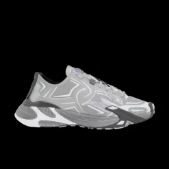 Baskets DOLCE & GABBANA Fast maille structurée grise argent