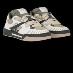 Baskets DOLCE & GABBANA  New Roma Cuir daim gris beige gros lacets
