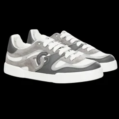 Baskets DOLCE & GABBANA Strobel Portofino Light cuir veau gris filet blanc