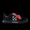 Baskets OFF WHITE New Low Vulcanized Canvas noir logo flèche blanc