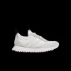 Baskets Sneakers MONCLER Pacey nylon daim blanc logo talon