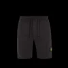 Bermuda cargo STONE ISLAND en molleton de coton noir logo rose des vents