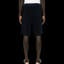 Bermuda FENDI coton éponge bleu marine FF relief