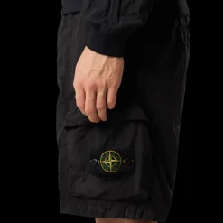 Bermuda STONE ISLAND cargo nylon métal Econyl noir