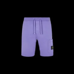 Bermuda STONE ISLAND molleton coton flammé plame