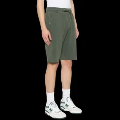 Bermuda STONE ISLAND molleton coton flammé kaki