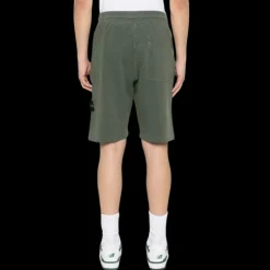 Bermuda STONE ISLAND molleton coton flammé kaki