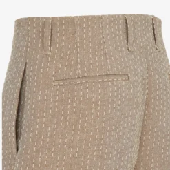 Bermuda tailleur FENDI laine polaire beige surpiqures