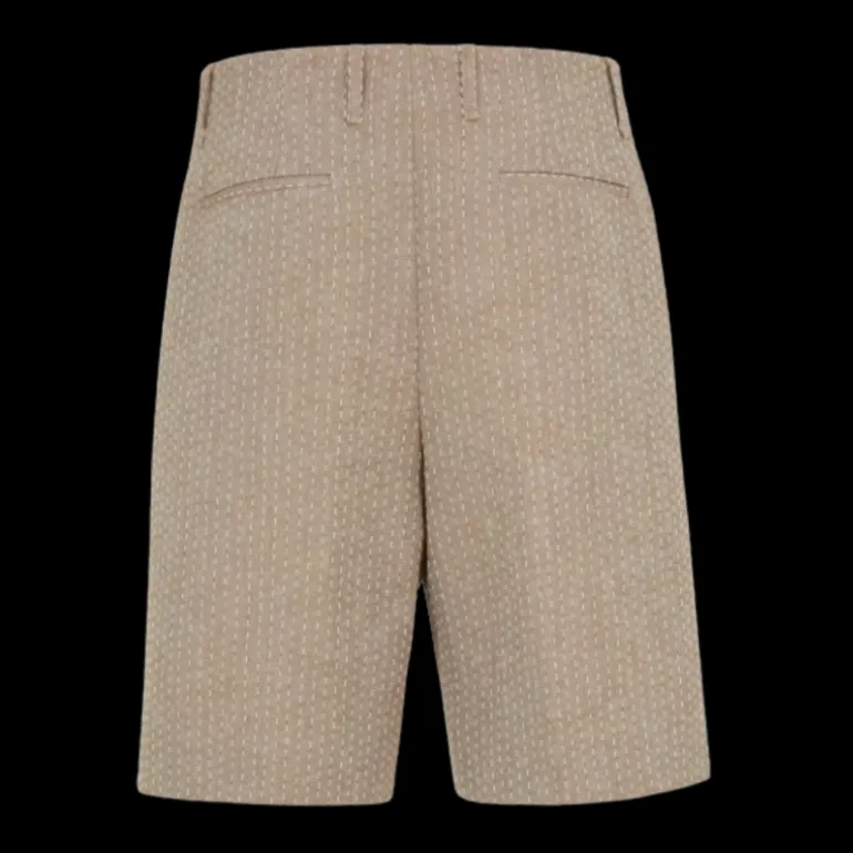 Bermuda tailleur FENDI laine polaire beige surpiqures