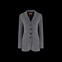 Blazer long MISSONI en coton mélangé noir blanc