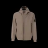 Blouson à capuche STONE ISLAND coton noisette Softshell bouton pression