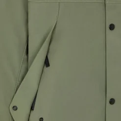 Blouson à capuche STONE ISLAND coton kaki Softshell bouton pression