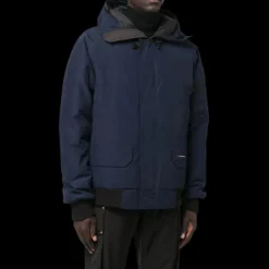 Blouson aviateur bomber CANADA GOOSE Chilliwack capuche bleu marine