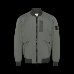 Blouson bomber STONE ISLAND nylon kaki patch Compass