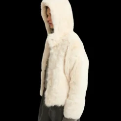 Blouson court à capuche YVES SALOMON agneau crème