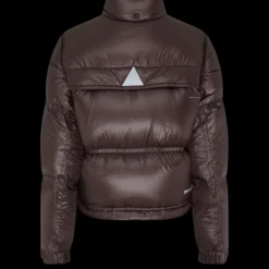 Blouson doudoune MONCLER Julier nylon bordeaux poche dos logo Grenoble