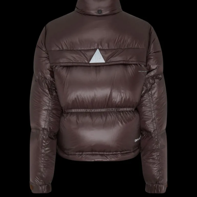 Blouson doudoune MONCLER Julier nylon bordeaux poche dos logo Grenoble
