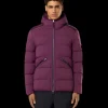 Blouson doudoune STONE ISLAND à capuche nylon déperlant bordeaux mat