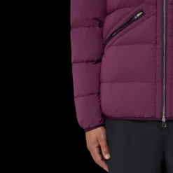 Blouson doudoune STONE ISLAND à capuche nylon déperlant bordeaux mat