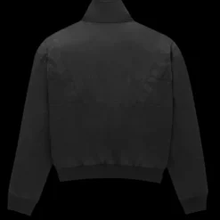 Blouson Teddy SAINT LAURENT bomber satin noir broderie Saint Laurent