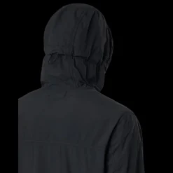 Blouson zippé à capuche STONE ISLAND Ghost nylon noir badge noir
