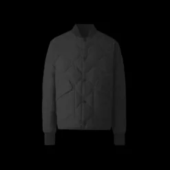 Blouson zippé Boswell coton nylon noir réversible matelassé