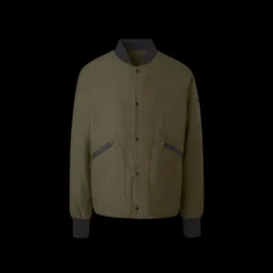 Blouson zippé CANADA GOOSE Boswell coton nylon kaki réversible matelassé