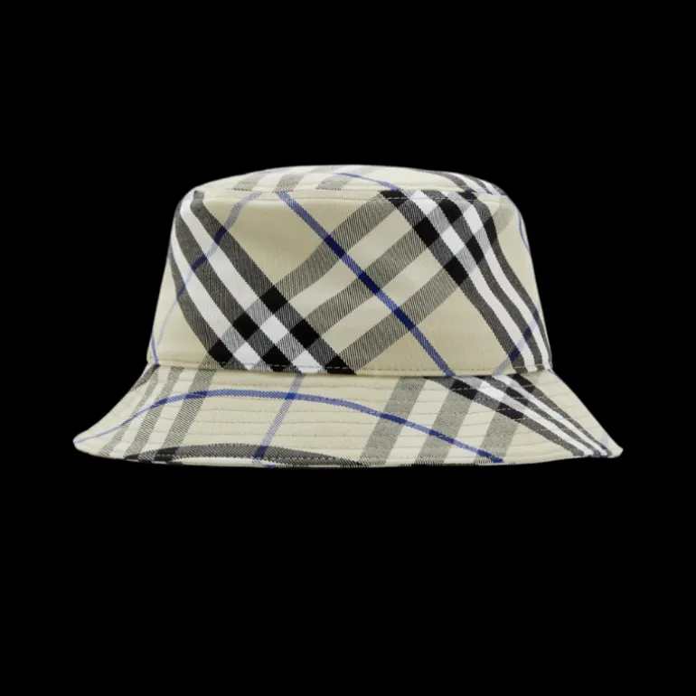 Bob à carreaux BURBERRY en coton mélangé check bleu Equestrian Knight