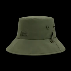 Bob à cordon AMI Paris toile nylon kaki broderie logo