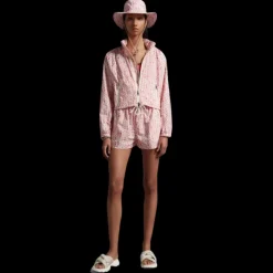 Bob MONCLER rose multi logo blanc corde taupe