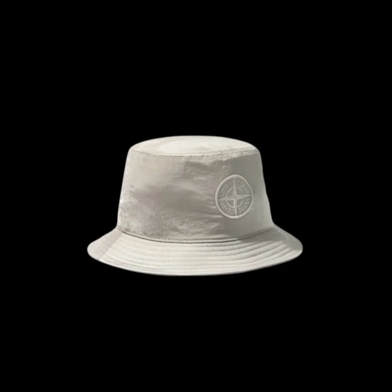 Bob STONE ISLAND nylon métal irisé gris patch logo