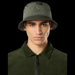 Bob STONE ISLAND nylon métal irisé kaki patch logo