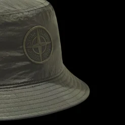 Bob STONE ISLAND nylon métal irisé kaki patch logo