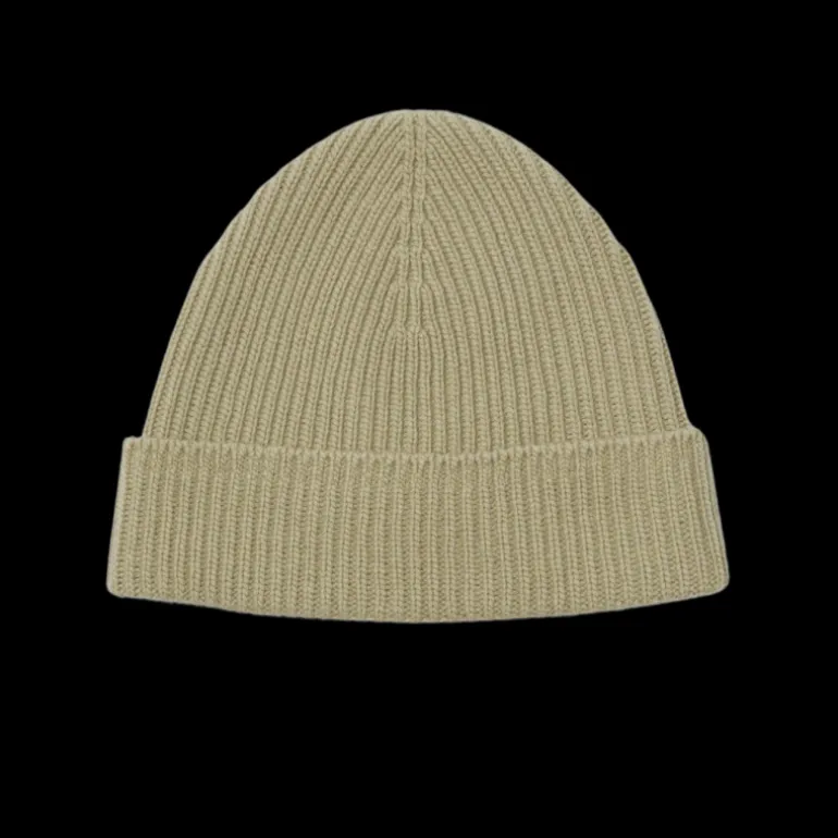 Bonnet BURBERRY cachemire côtelé argile broderie Equestrian Knight bleu