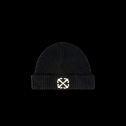 Bonnet classique laine noire flèche blanche