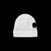 Bonnet CP COMPANY poche lentille laine mérinos extra fine Blanc