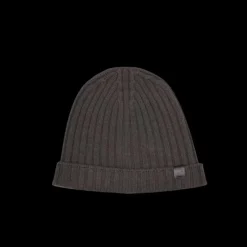 Bonnet TOM FORD cachemire côtelé gris foncé