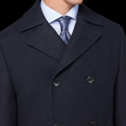 Caban CORNELIANI Peacoat laine vierge double face bleu marine