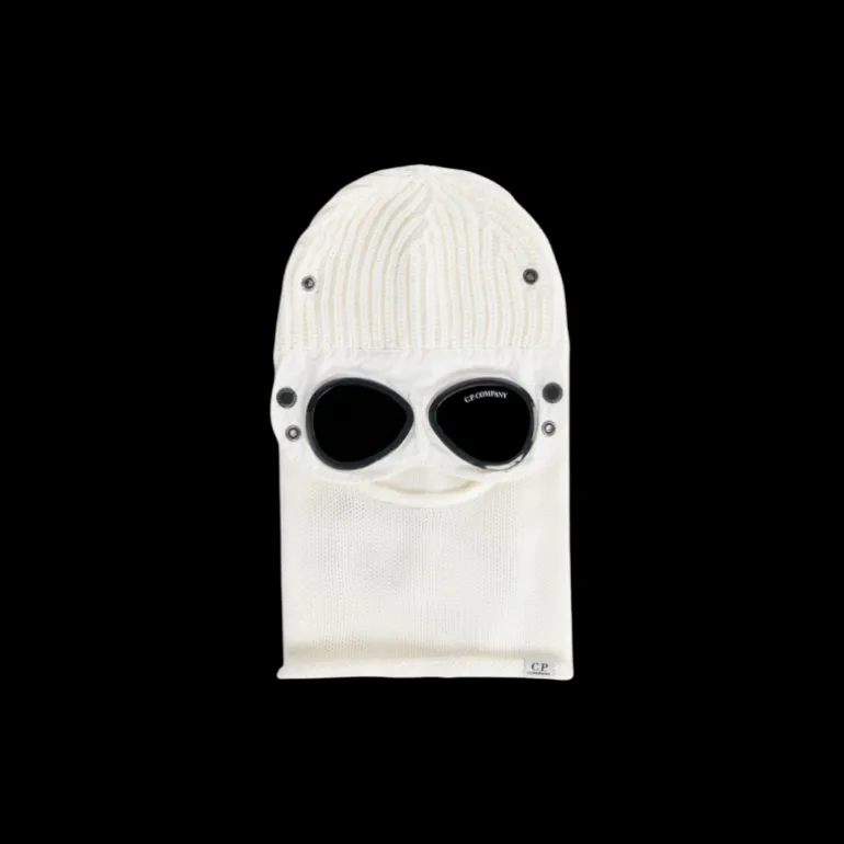 Cagoule CP COMPANY laine mérinos extra fine Blanc Lunettes