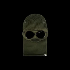 Cagoule CP COMPANY laine mérinos extra fine Kaki Lunettes