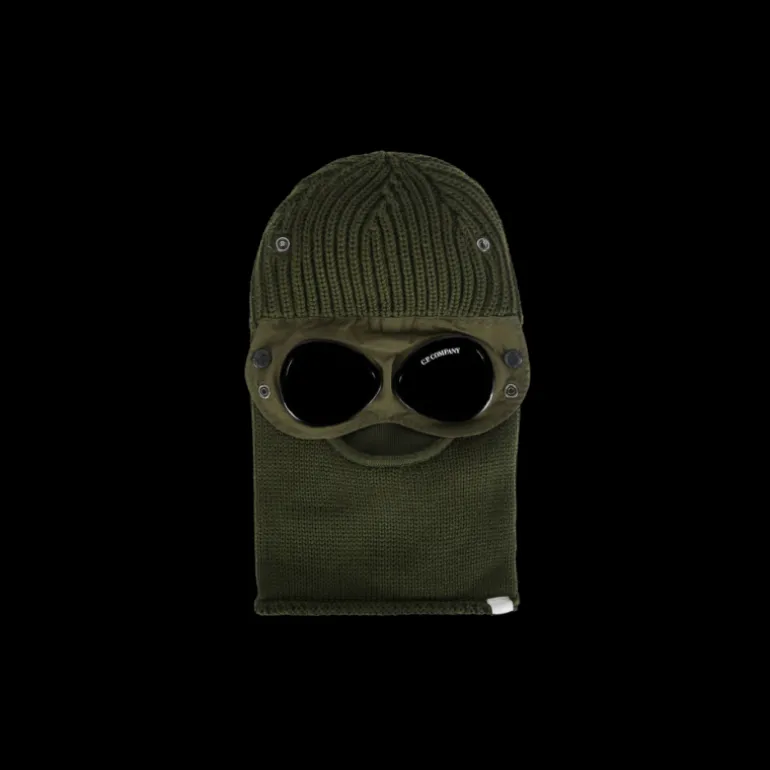 Cagoule CP COMPANY laine mérinos extra fine Kaki Lunettes