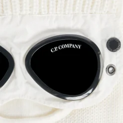 Cagoule CP COMPANY laine mérinos extra fine Blanc Lunettes