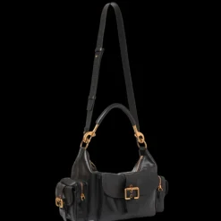 Camera bag Sac porté épaule CHLOE cuir buffle brillant noir