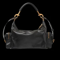 Camera bag Sac porté épaule CHLOE cuir buffle brillant noir