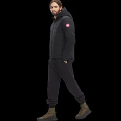 CANADA GOOSE Blouson doudoune à capuche Lodge nylon noir Classic label